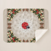  collage Retro met kant en bloemen Sherpa Deken (Voorkant (horizontaal))