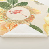 collage Retro met kant en bloemen Sherpa Deken (3/4)