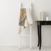 collage Retro met kant en bloemen Sherpa Deken (In situ)