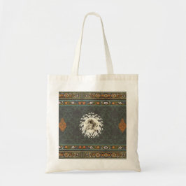  collage Retro met kant en bloemen Tote Bag