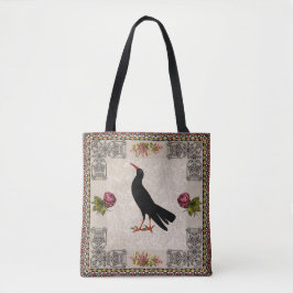  collage Retro met kant en bloemen Tote Bag