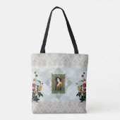 collage Retro met kant en bloemen Tote Bag (Achterkant)