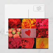 Collage rode fotografie briefkaart (Voorkant / Achterkant)