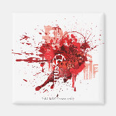 Collage rode lantaarnkorps magneet (Voorkant)