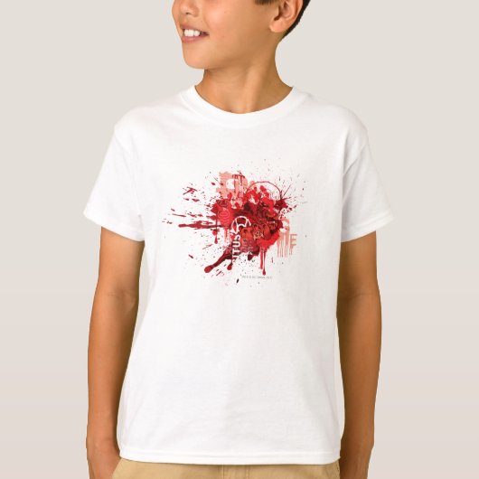 Collage rode lantaarnkorps t-shirt (Voorkant)