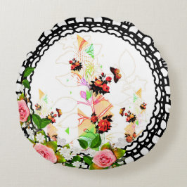 Collage  rond kussen