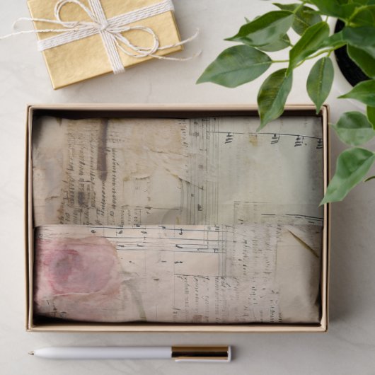 collage roze rose efemera decoupage tissuepapier (Geschenk)