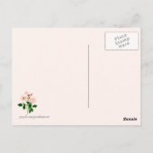  collage roze roze botanische druk briefkaart (Achterkant)