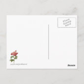  collage roze roze botanische druk briefkaart (Achterkant)