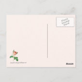 collage roze roze botanische druk briefkaart (Achterkant)