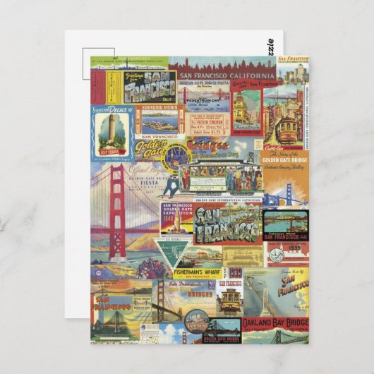 Collage San Francisco Briefkaart (Voorkant / Achterkant)