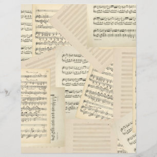 Collage scrapbook voor muziekdecoupage