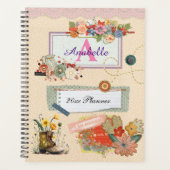 Collage scrapbooking handgemaakte stijl op maat planner (Voorkant)