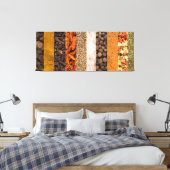 Collage set specerijen en voedselingrediënten canvas afdruk (Insitu (Slaapkamer))