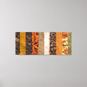 Collage set specerijen en voedselingrediënten canvas afdruk (Voorkant)