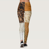 Collage set specerijen en voedselingrediënten leggings (Achterkant)