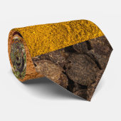 Collage set specerijen en voedselingrediënten stropdas (Opgerold)