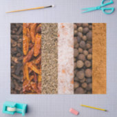 Collage set specerijen en voedselingrediënten tissuepapier (Craft)