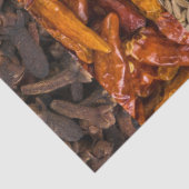 Collage set specerijen en voedselingrediënten tissuepapier (Detail)