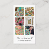 Collage sociale media foto's met QR Visitekaartje (Voorkant)