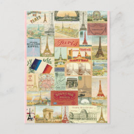 Collage souvenirs de Paris Briefkaart