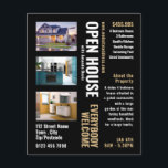 Collage stijl Realtor Open Huis Adverteren Flyer<br><div class="desc">Collage stijl makelaar open huis Adverteren flyers door de Visitekaartje winkel.</div>