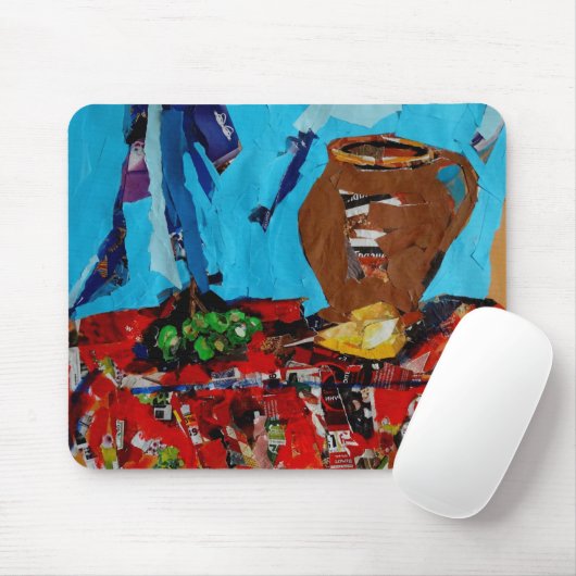 Collage stilleven pop art Mousepad Muismat (Met muis)