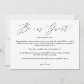 Collage Three Photos Be Our Guest Romantic Wedding Save The Date (Achterkant)