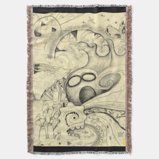 Collage Throw "Swarmin" Deken (Voorkant Verticaal)