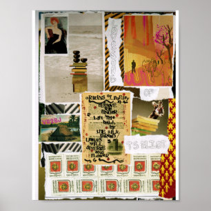 Collage Torn Art Therapy Hand-Designed Poster