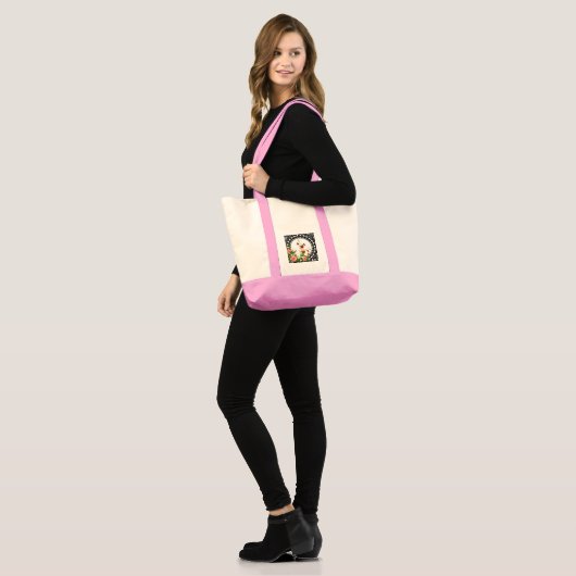 Collage tote bag (Voorkant (model))