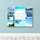Collage Travel Photo Quote Modern Canvas Afdruk (Insitu (Houten vloer))
