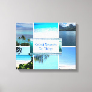 Collage Travel Photo Quote Modern Canvas Afdruk