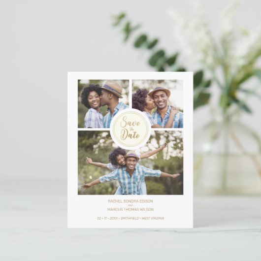 Collage Trendy 3 Photos Instant Engagement Session (Staand voorkant)