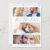 Collage Trendy Script 3 Wedding Engagement Photos (Voorkant)