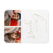 Collage Twee foto's zijn onze gastRomantische brui Magneet (Horizontaal)