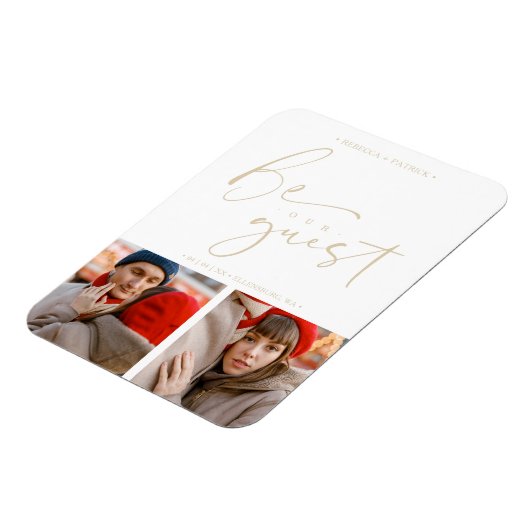 Collage Twee foto's zijn onze gastRomantische brui Magneet (Linkerzijde)