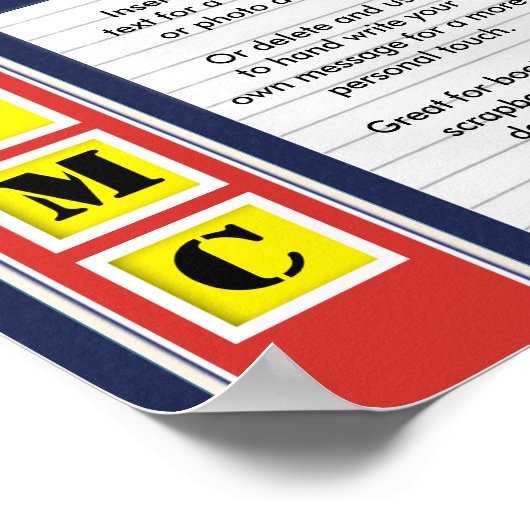 Collage USMC Photo Scrapbook Poster (Hoek)