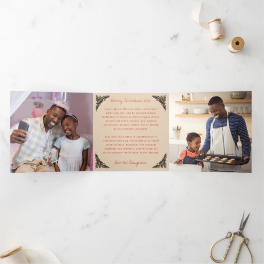 Collage Vakantie Foto Holly Drieluik Kaart (Binnen)