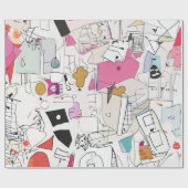 collage van abstracte Waterverf Cadeaupapier (Vlak)