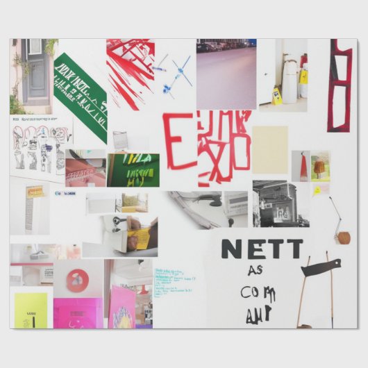 collage van abstracte Waterverf Cadeaupapier (Vlak)