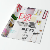 collage van abstracte Waterverf Cadeaupapier (Uitgerold)