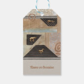 Collage van Afrikaanse dieren Cadeaulabel (Achterkant)