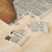  collage van Arcimboldo op oude boekpagina Legpuzzel (Zijkant)