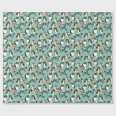 Collage van Aussies Australian Shepherd Dogs Cadeaupapier (Vlak)