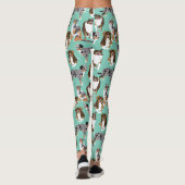 Collage van Australische herders Aussie Honden Leggings (Achterkant)