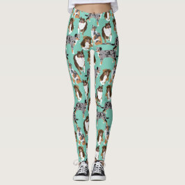 Collage van Australische herders Aussie Honden Leggings