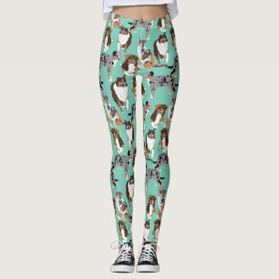 Collage van Australische herders Aussie Honden Leggings