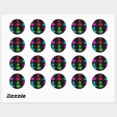 Collage van Copernicus Ronde Sticker (Vel)