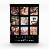 Collage van de beste vader zwarte fotofamilie fotoblokken (Voorkant)
